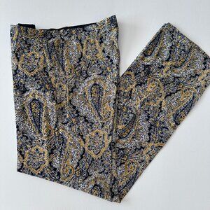 Zara Woman Paisley Drapey Straight Leg Pant